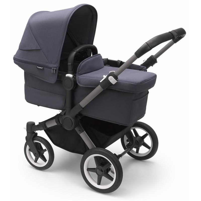 Bugaboo - Donkey 5 Mono Complete Single-to-Double Stroller, Graphite /Stormy Blue