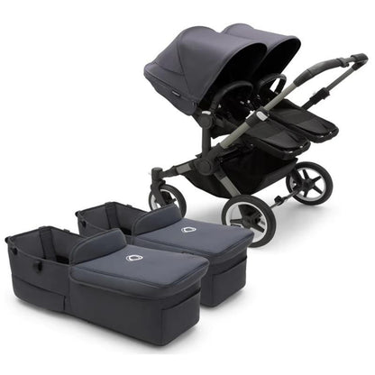 Bugaboo Donkey 5 Twin Complete Stroller - Stormy Blue | Graphite