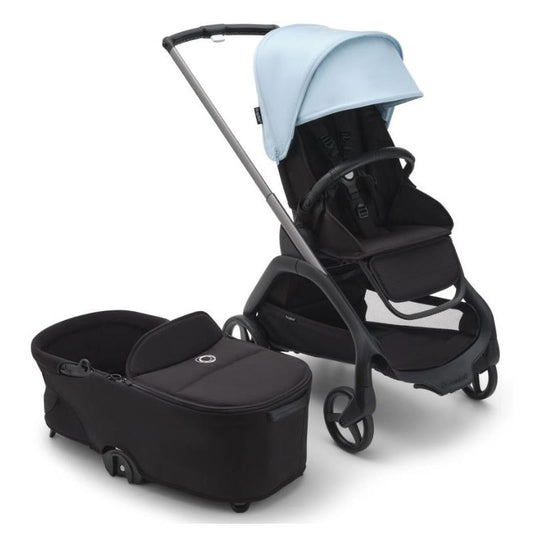 Bugaboo - Dragonfly Stroller and Bassinet Complete, Graphite/Midnight Black/Skyline Blue