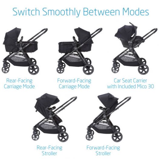 MAXI COSI Zelia 5-in-1 Modular Travel System with Mico 30 Car Seat