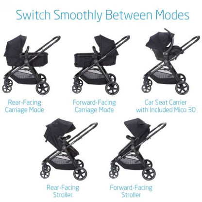 MAXI COSI Zelia 5-in-1 Modular Travel System with Mico 30 Car Seat